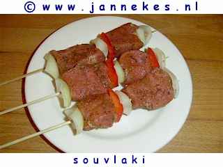 barbecue recept souvlakia