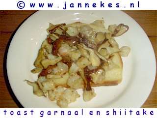 recept voor Garnaal op Toast