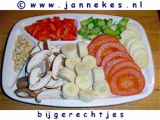 gourmetten - foto recept bijgerechten