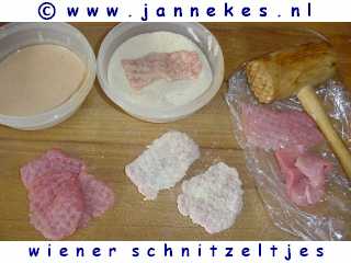 gourmetten - foto recept wiener schnitzeltjes