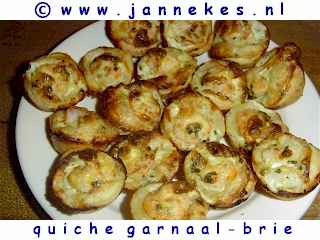 recepten voor quiche met garnaal en brie