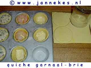 recept voor quiche met garnaal en brie