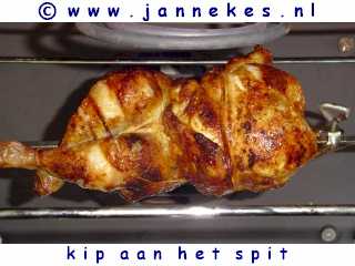 recept voor kip aan het spit