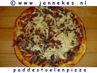 recepten voor pizza funghi-paddestoelen