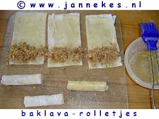 recepten voor baklava-rolletjes