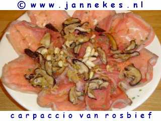 recepten voor carpaccio